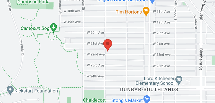 map of 3893 W 22ND AVENUE